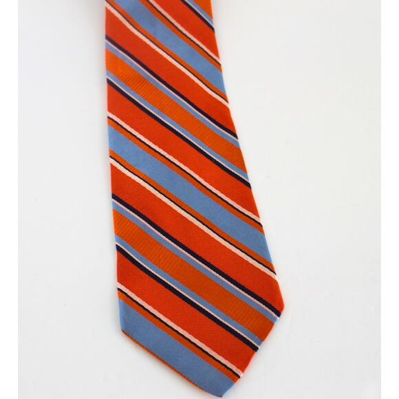 Tommy Hilfiger Ties Lot Of 2 Silk Classic Orange Stripe Black Geo Boardroom Chic - Picture 5 of 14